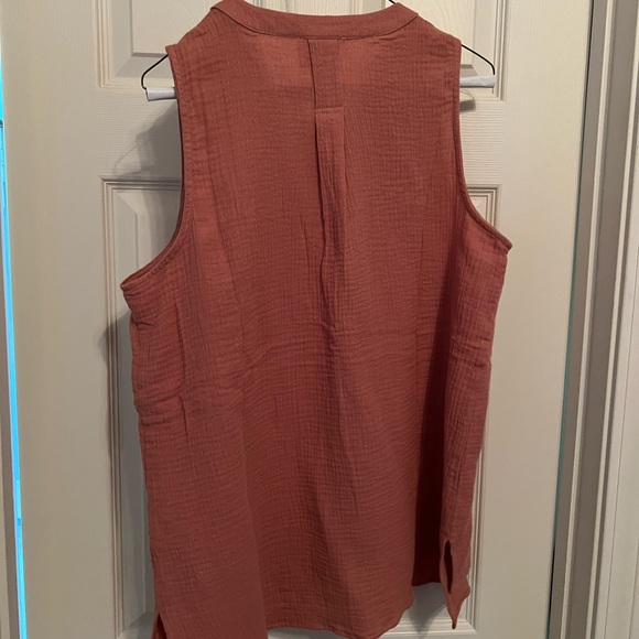 Light orange gauze tank - Picture 2 of 4